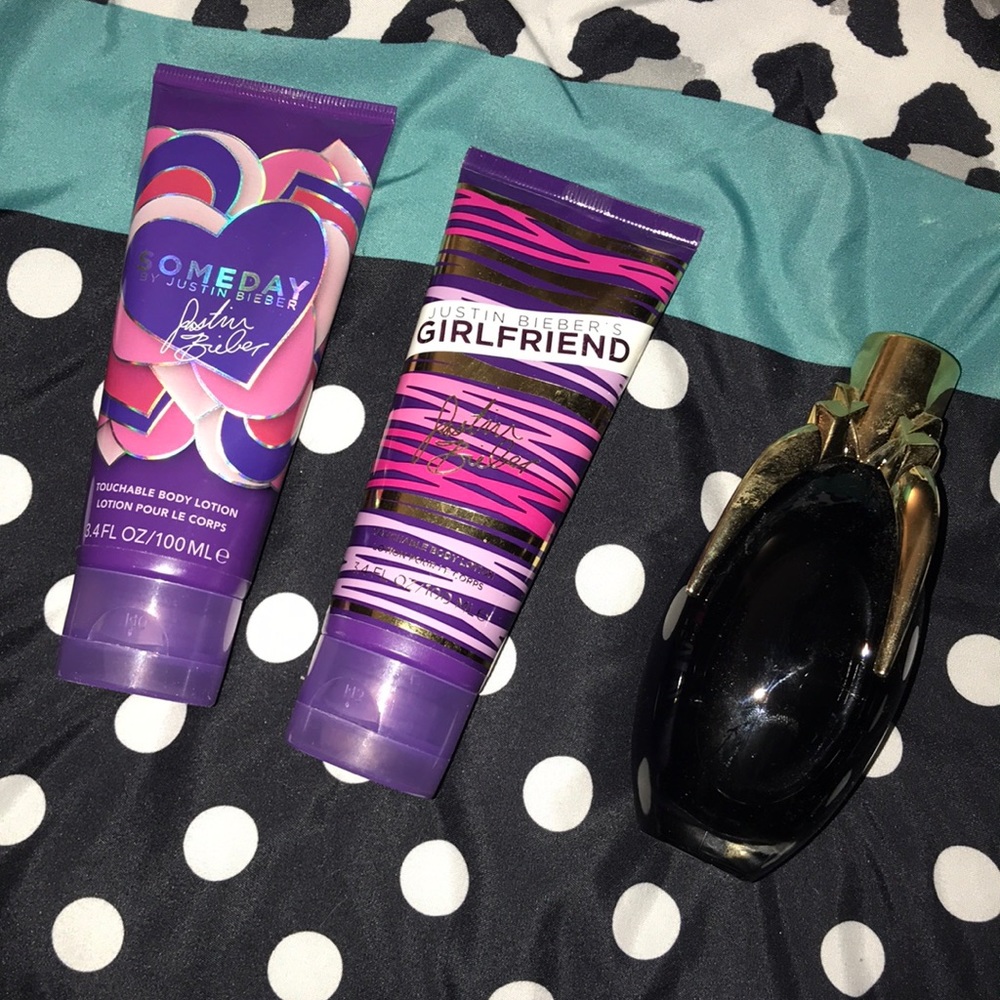 Justin Bieber lotion and Lady Gaga Fragrance